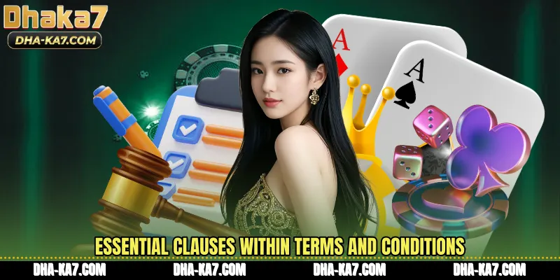 Essential clauses within Terms and Conditions