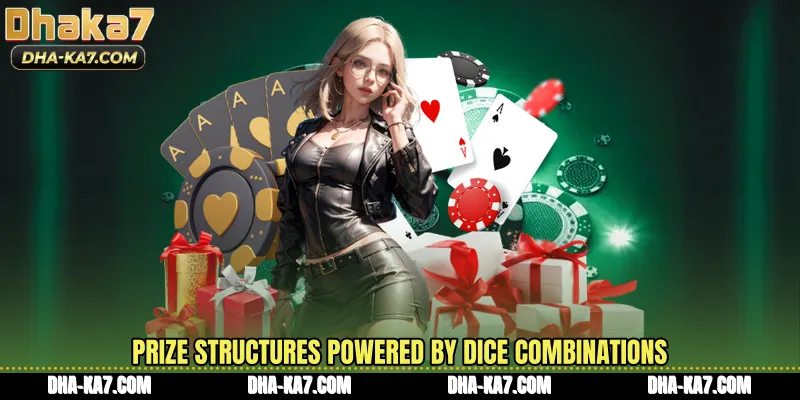Prize structures powered by dice combinations